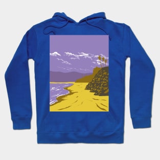 El Porto Beach in Manhattan Beach Los Angeles California WPA Poster Art Hoodie